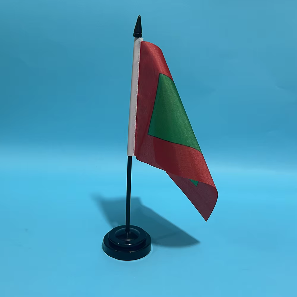 Bandera nacional de Maldivas para escritorio, poliéster resistente - imagen 2