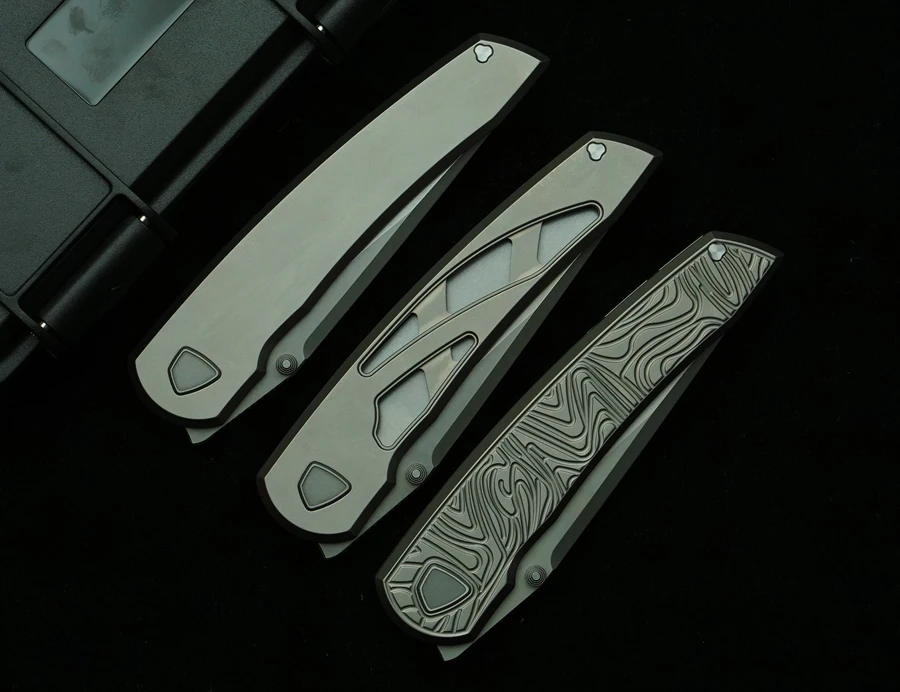 Waka cuchillo plegable EDC de bolsillo titanio acero 154CM cerámico - imagen 3