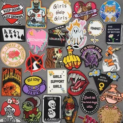 Parche calavera punk termoadhesivo - Para ropa