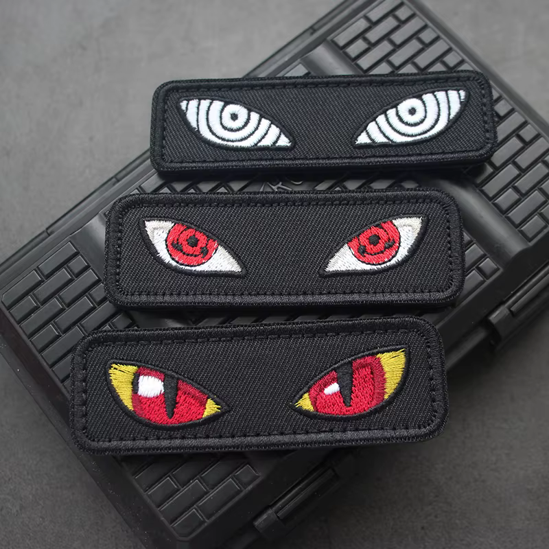Parche táctico bordado luminoso ojo de gato para brazaletes y ropa - imagen 3