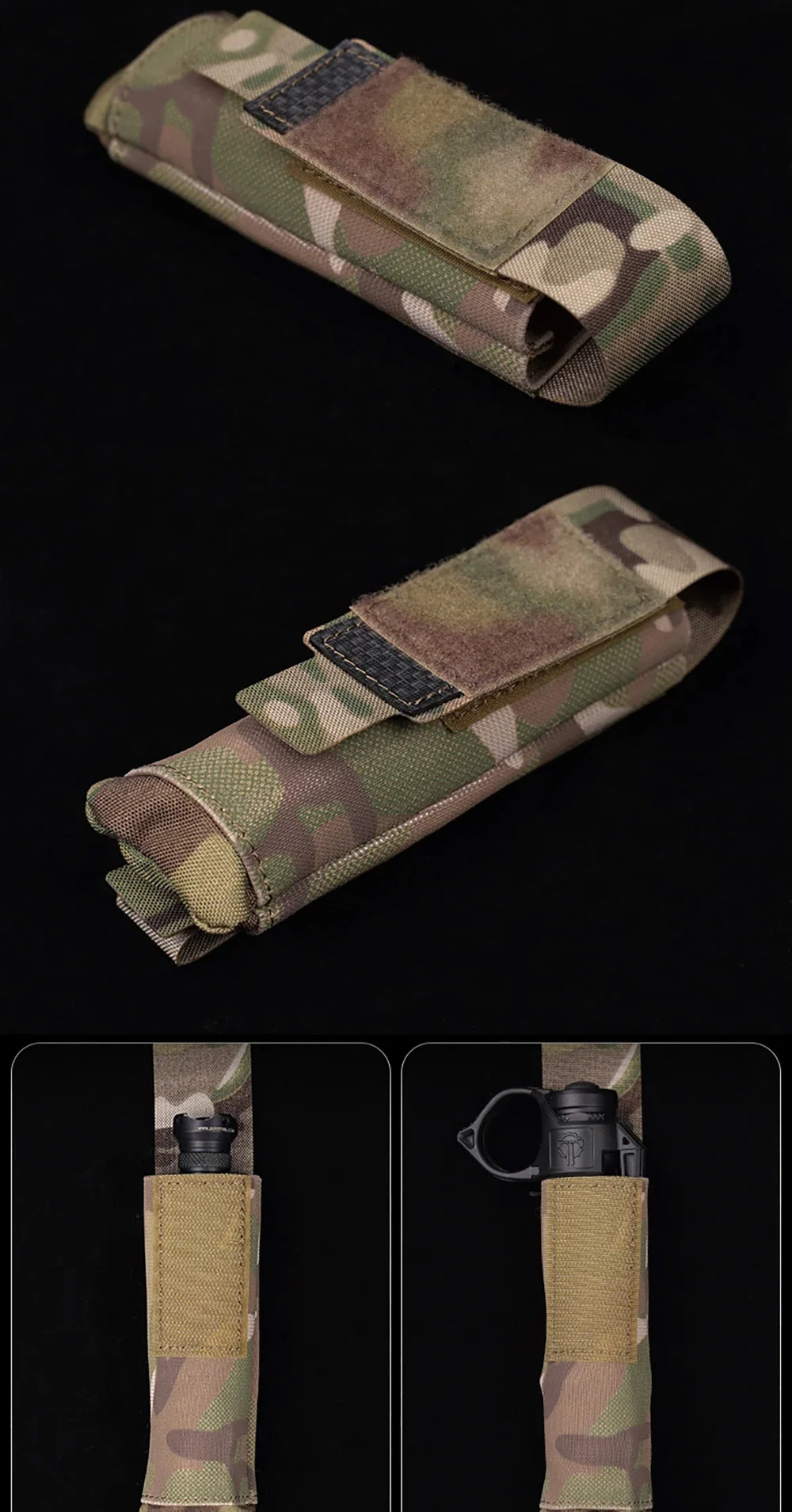 Bolsa táctica MOLLE para linterna y herramientas – Portaplacas - imagen 5