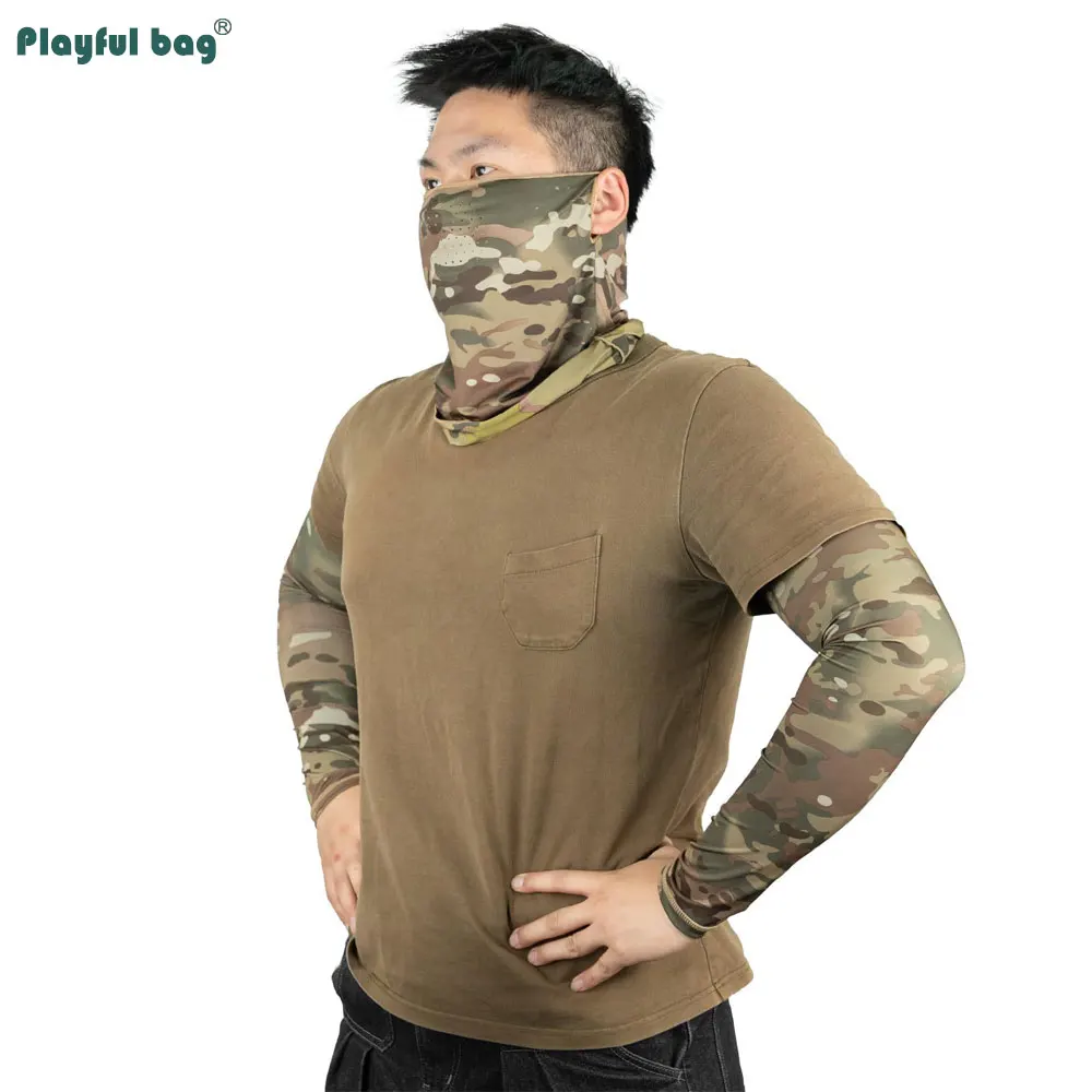 Conjunto táctico camuflaje para exterior con guantes y máscara - imagen 3