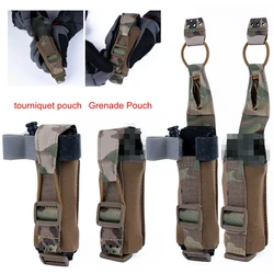 Bolsa táctica Molle individual para granadas de humo y linterna