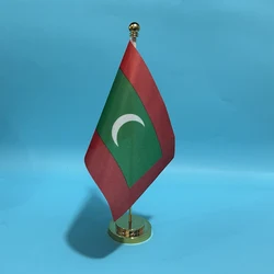 Bandera nacional de Maldivas para escritorio, poliéster resistente