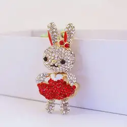 Llavero conejito dibujos animados con diamantes de imitación