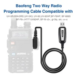 Cable USB de programación para radios Baofeng UV-5R y Quansheng UV-K5