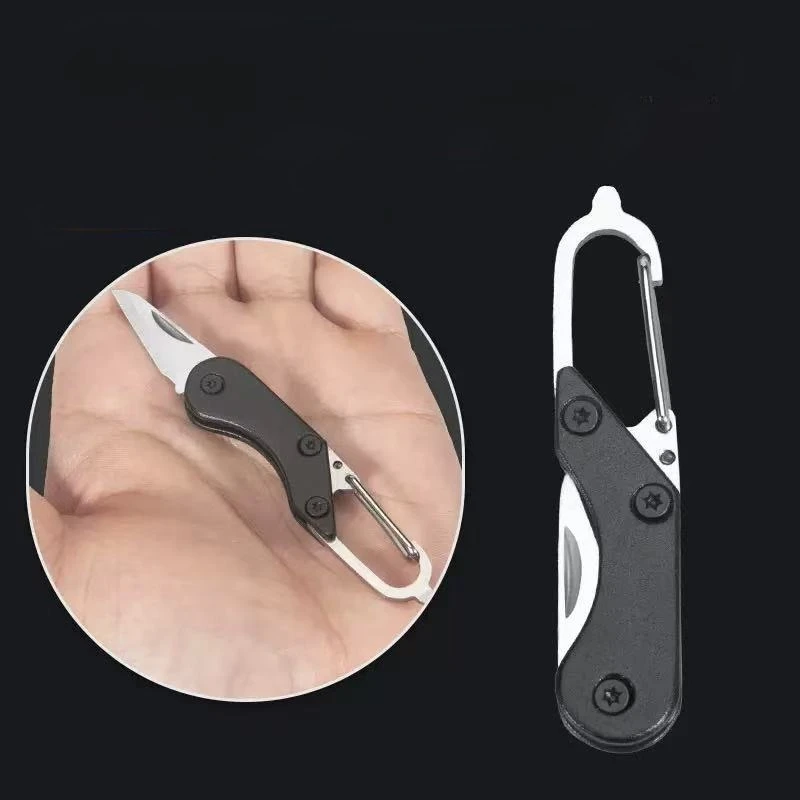 Mini cuchillo plegable de acero inoxidable tipo llavero portátil - imagen 5