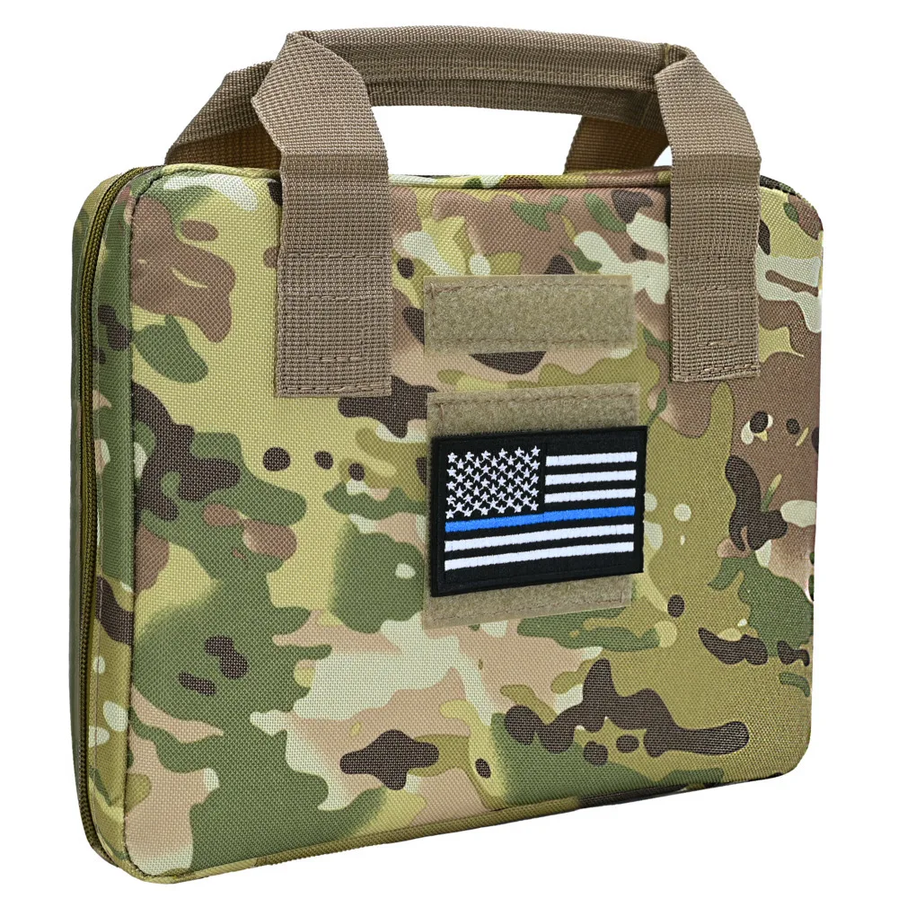 Estuche táctico acolchado doble para pistola con bucles elásticos