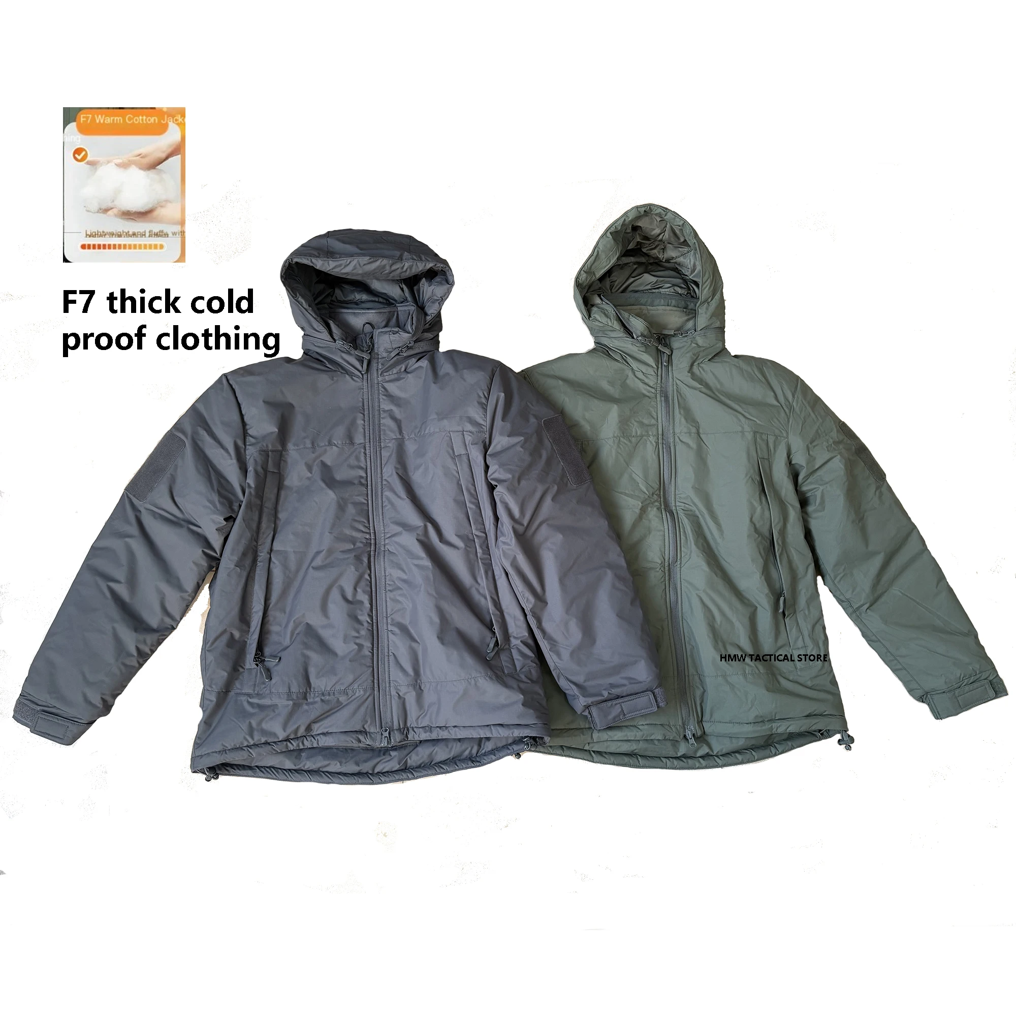 Ropa táctica de caza antifrío de algodón grueso con antisalpicaduras - imagen 4