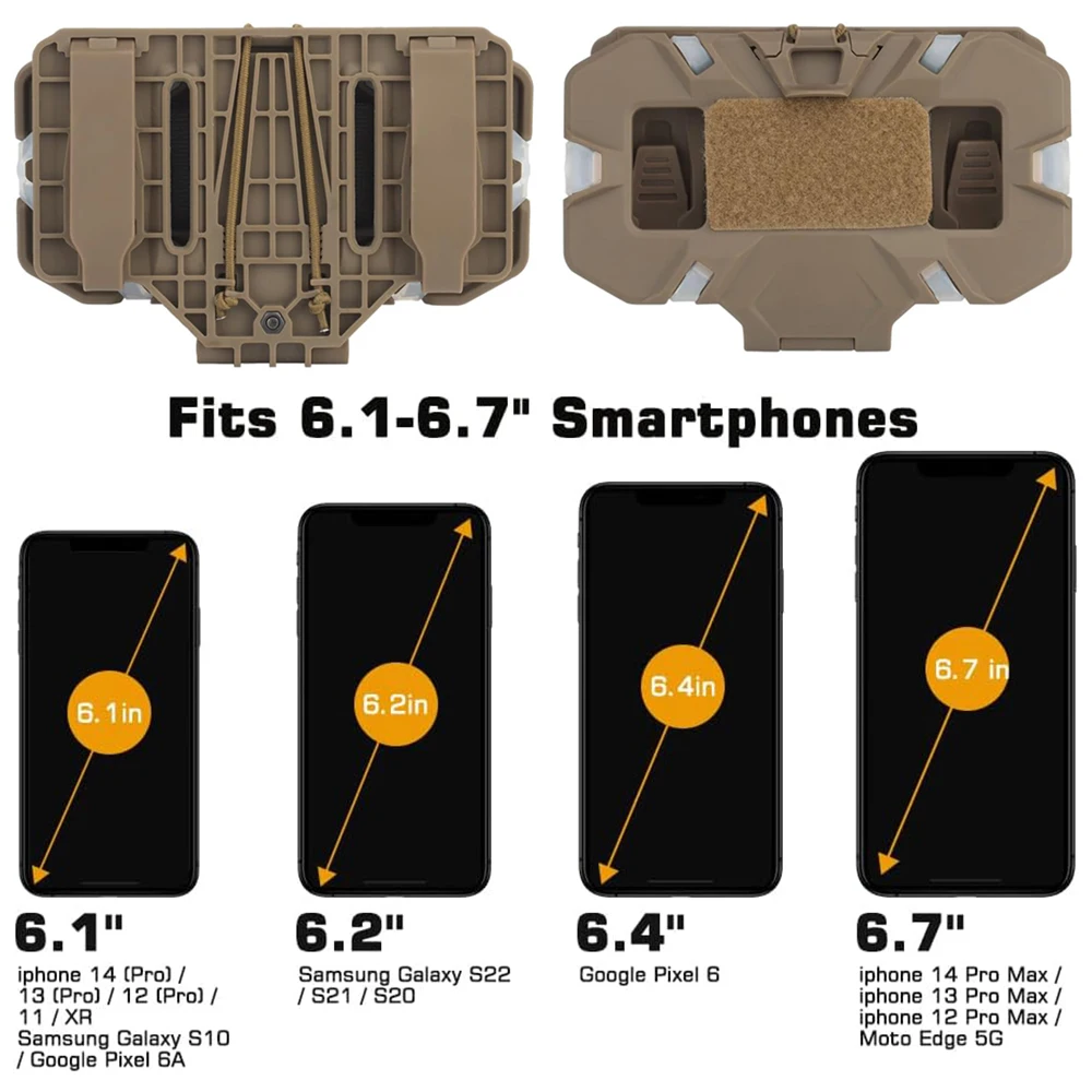 Bolsa de pecho táctica MOLLE extensible para móvil - imagen 3