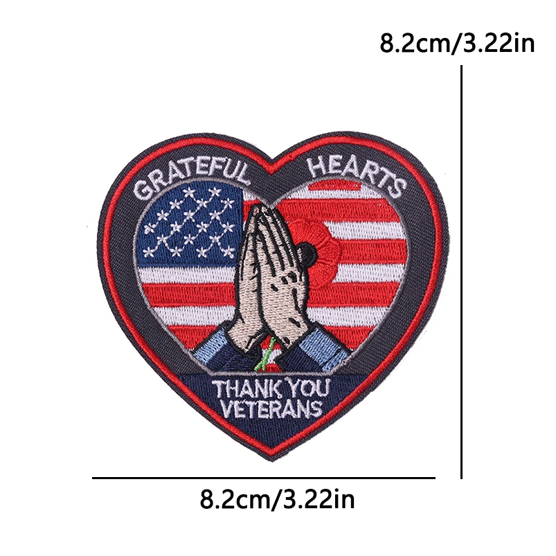 Parches termoadhesivos bandera americana: águila, pistola y mapa - imagen 2