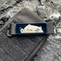 Insignia moral gato metal táctica MOLLE para mochila