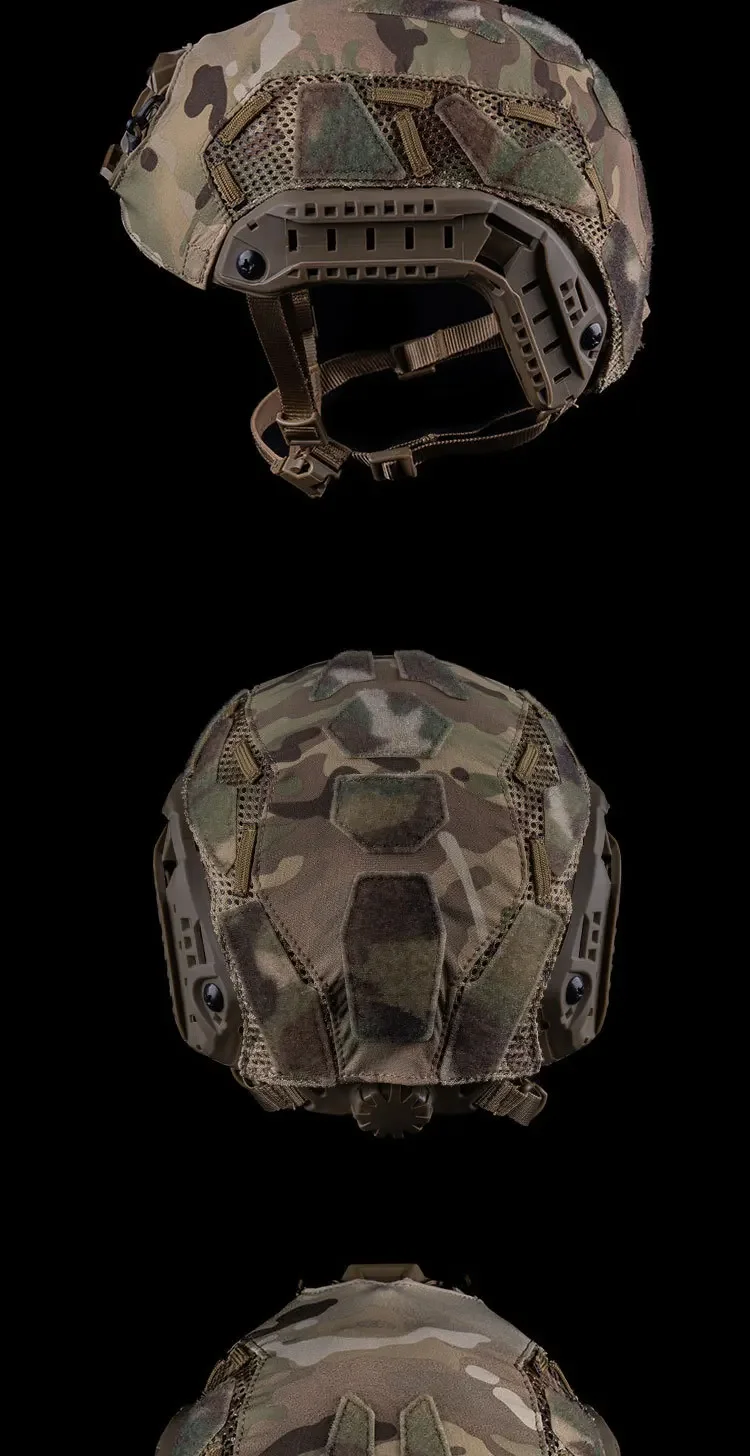 Casco con cobertura táctica y acabado discreto