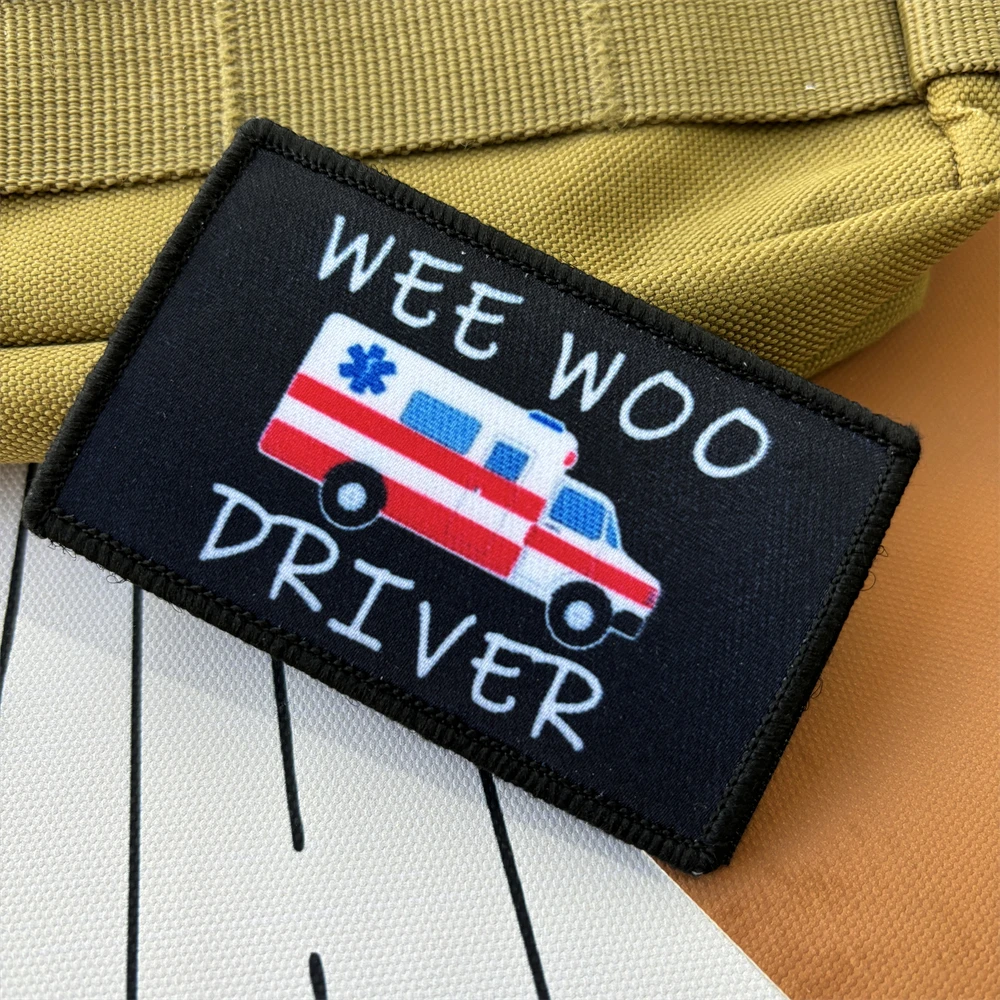 WEE WOO DRIVER Parche táctico insignia bomberos gancho-bucle mochilas - imagen 3