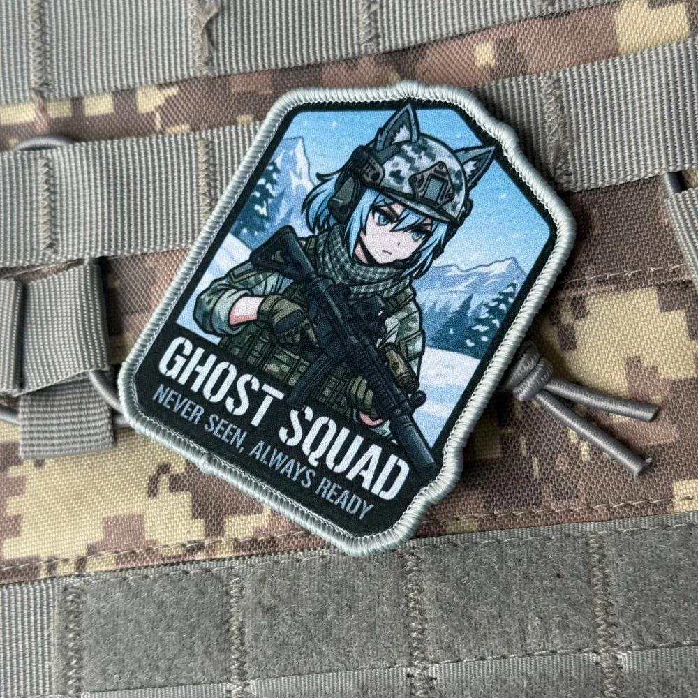 GHOST SQUAD Parche táctico velcro gancho y bucle impreso - imagen 4