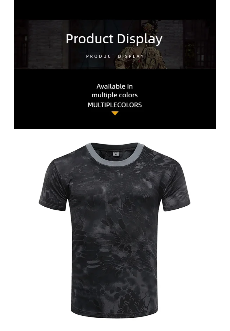 Camiseta de malla camuflada lista para senderismo