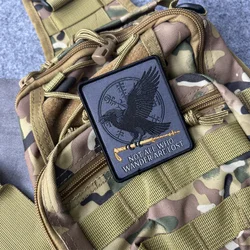 Parche táctico de cuervo con velcro para insignia moral