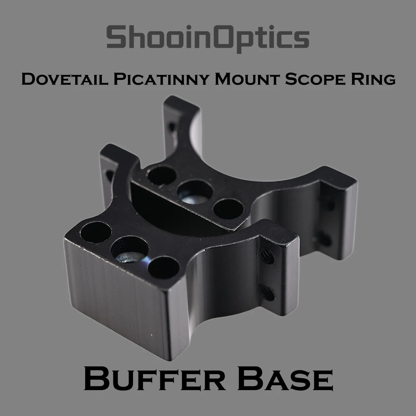 Shooin Optics Montura para mira Picatinny con anillos antichoque