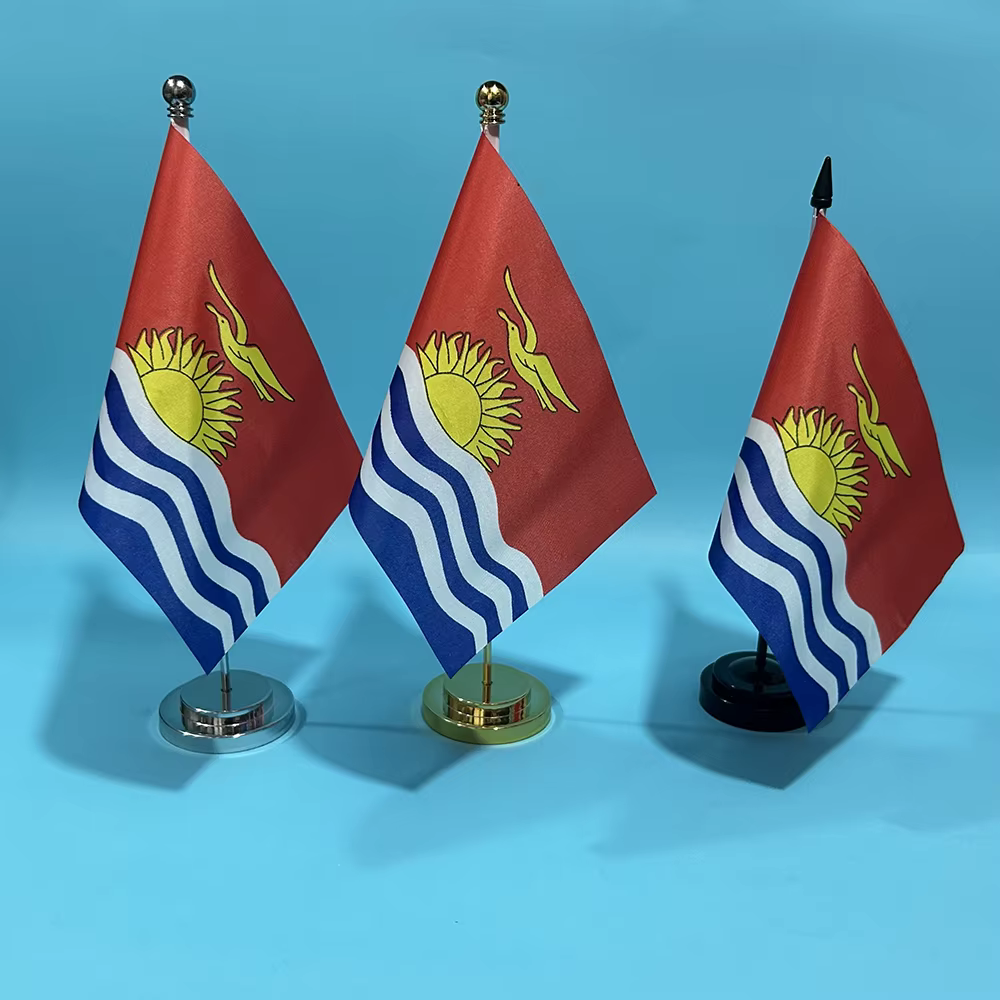 Bandera nacional de Kiribati de poliéster para escritorio - imagen 4