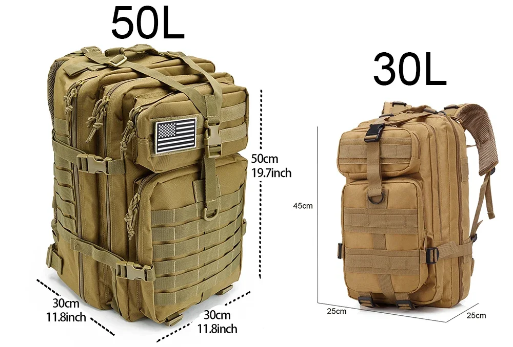 Mochila táctica en exterior