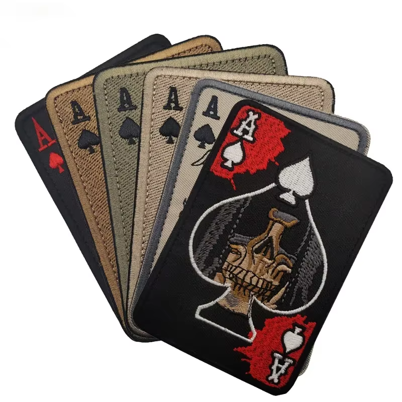 Parche táctico bordado as de picas poker para bolsa MOLLE - imagen 4
