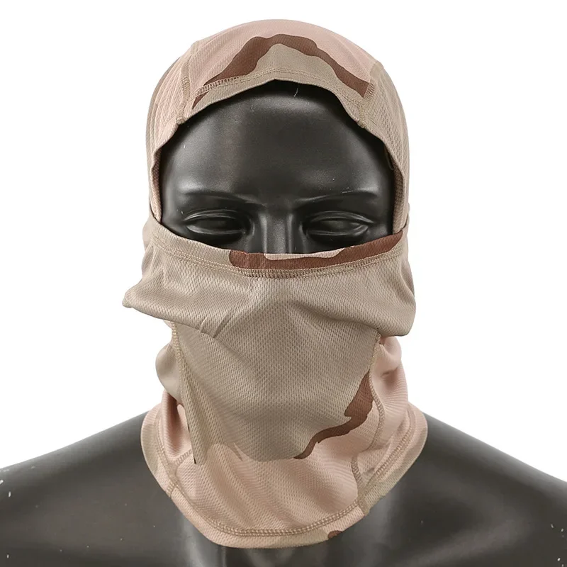 Pasamontañas táctico camuflaje facial completa, malla secado rápido - imagen 3