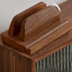 Soporte de smartphone compacto de nogal para tablet