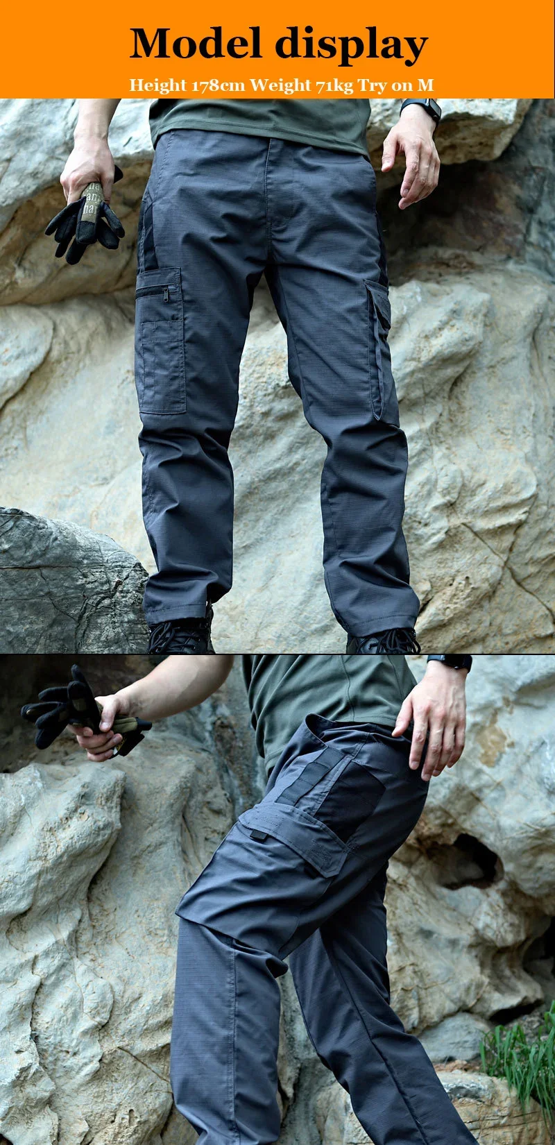 Pantalón táctico de exterior con corte cómodo