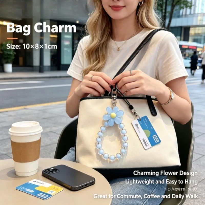 Cordón para teléfono con pulsera de cuentas estilo macaron - imagen 5