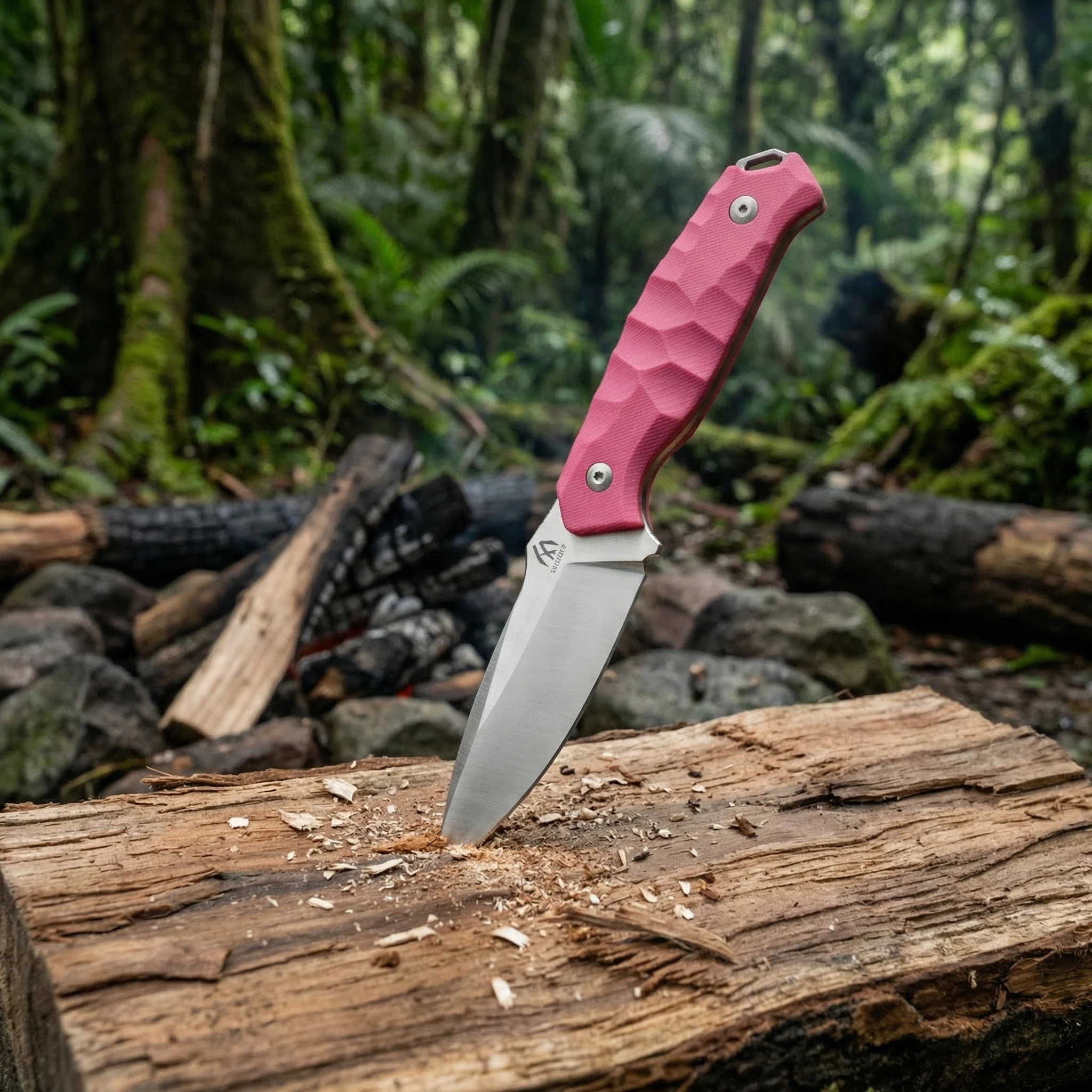 Cuchillo de hoja fija acero exterior con funda emergencia senderismo - imagen 5