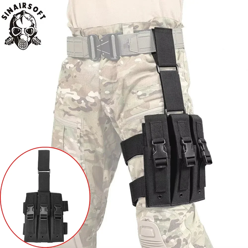 SINAIRSOFT Portacargador táctico airsoft MOLLE MP5 negro rápido