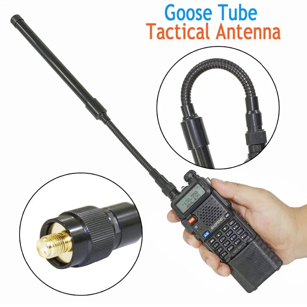 Antena táctica plegable ABBREE AR-148 doble banda SMA hembra Baofeng - imagen 5