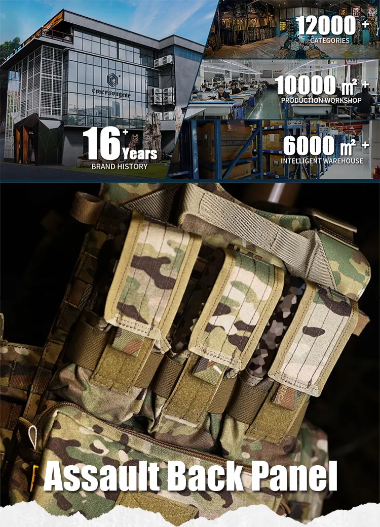 Panel táctico trasero con sistema MOLLE