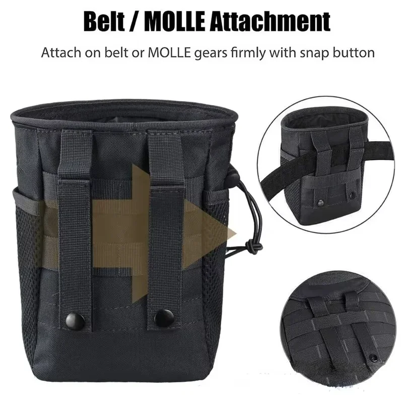 Riñonera táctica MOLLE con cordón para revistas y cinturón ajustable - imagen 2