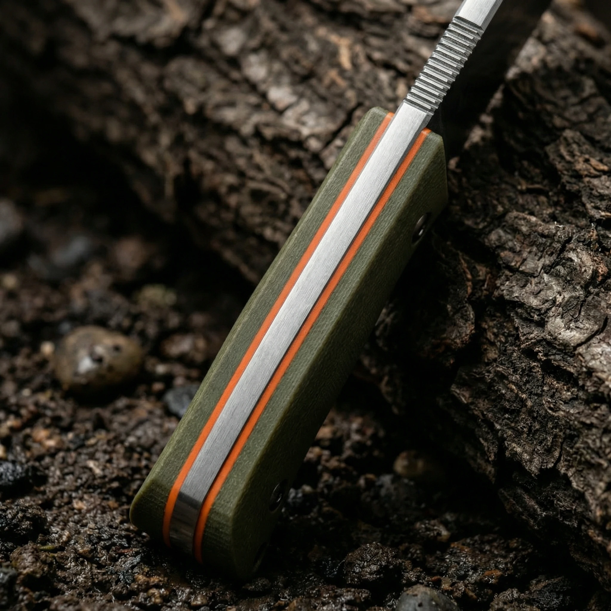 Cuchillo fijo compacto para exterior y emergencia de acampada
