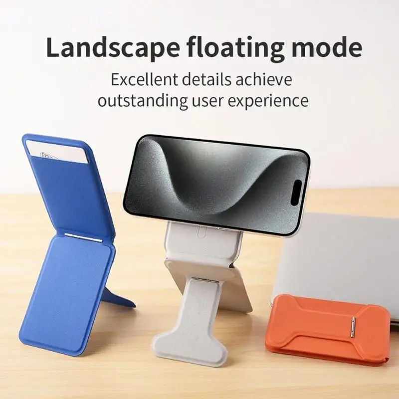 Soporte de teléfono con ranura para tarjetas – plegable ajustable - imagen 3