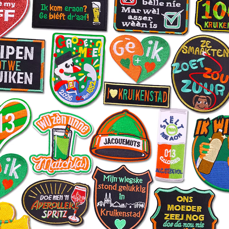 Parche bordado emblema Kruikenstad termoadhesivo carnaval Países Bajos