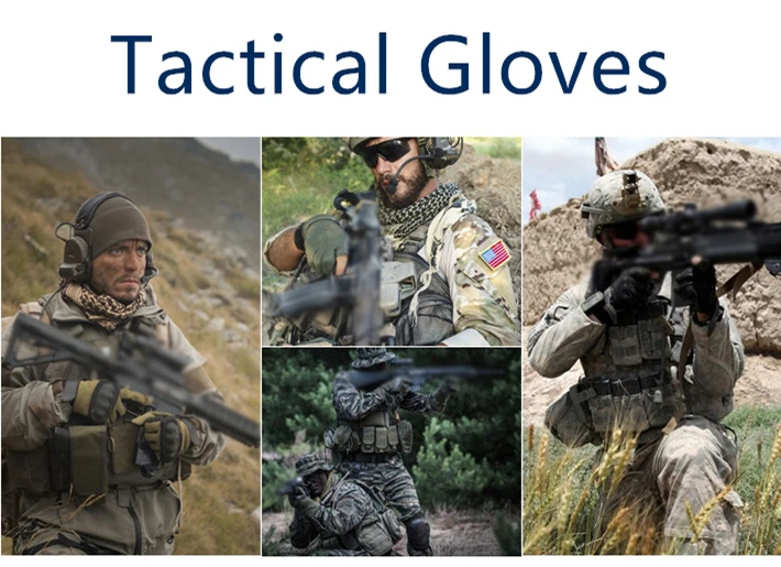 Guantes tácticos de medio dedo en negro