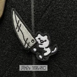Parche moral táctico gato divertido – Velcro para uniforme