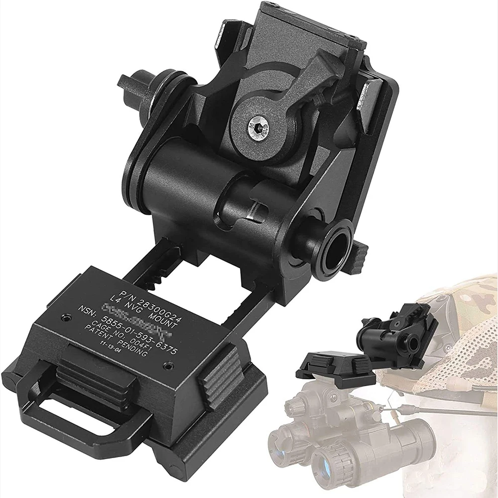 BOOIU L4G24 Soporte NVG casco ajustable de aluminio para PVS15/18