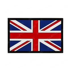 Parche bandera Reino Unido táctico PVC reflectante para brazalete