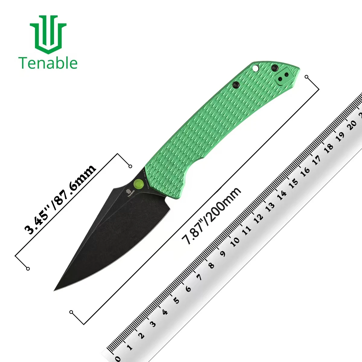 Tenable Fenrir cuchillo plegable Hoja Nitro V mango aluminio - imagen 4