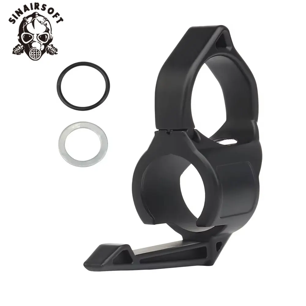 Anillo de dedo antideslizante para linterna táctica con clip