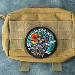 Parche táctico bordado gato camuflaje con gancho y bucle