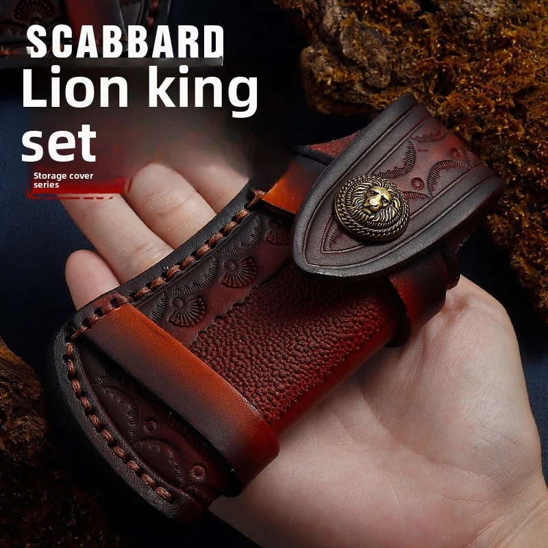 Funda táctica para cuchillo en piel de vaca tallada exterior - imagen 5