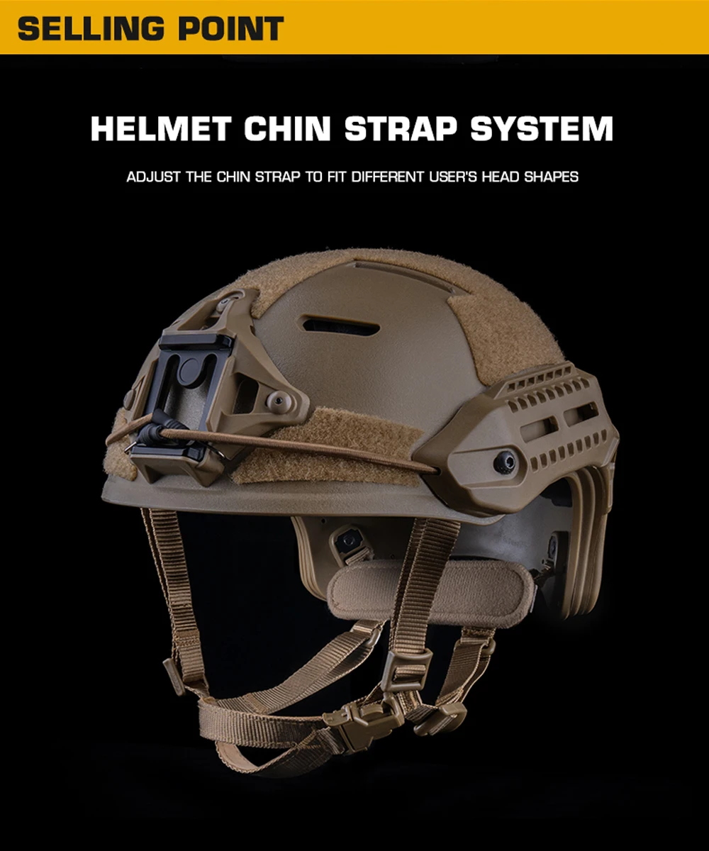 Casco táctico vista lateral