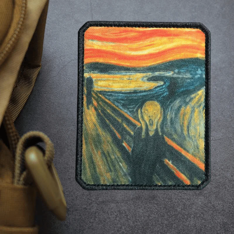 Edward Monk El Grito – Parche táctico adhesivo MOLLE para mochila - imagen 4
