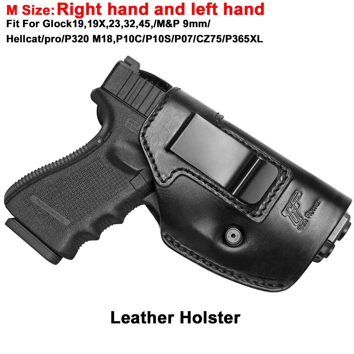 Funda IWB de cuero reversible táctica para Glock M&P y Sig Sauer - imagen 2