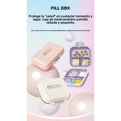 Pastillero portátil con compartimentos para medicación semanal