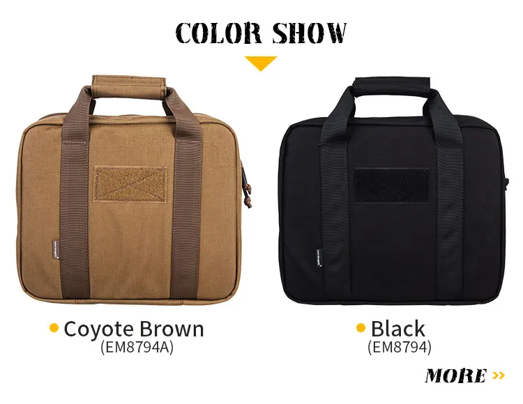 Bolso táctico en uso, vista frontal